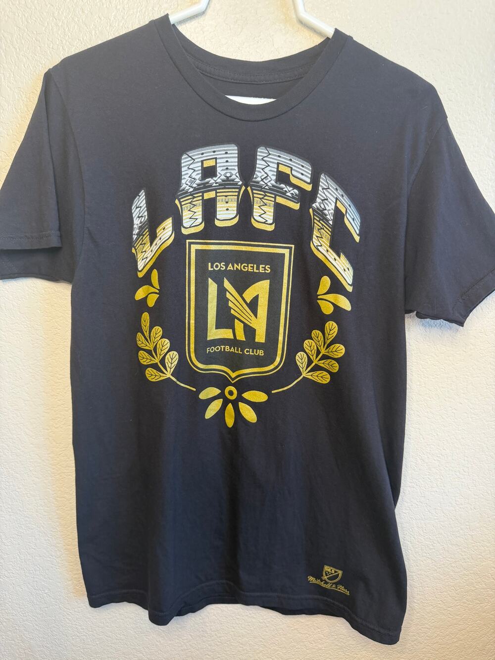 LAFC Los Angeles Football Club Black Gold Crest Graphic T-Shirt